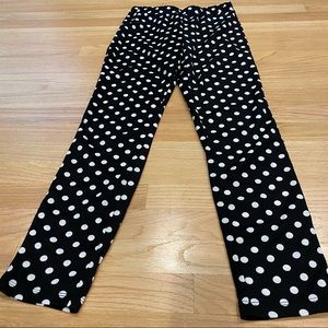 NWOT Shein size M black&white polka dot pull on pant